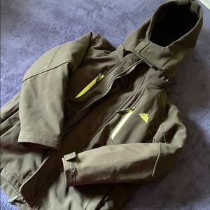 Double Layer Puffy and Softshell Winter Jacket